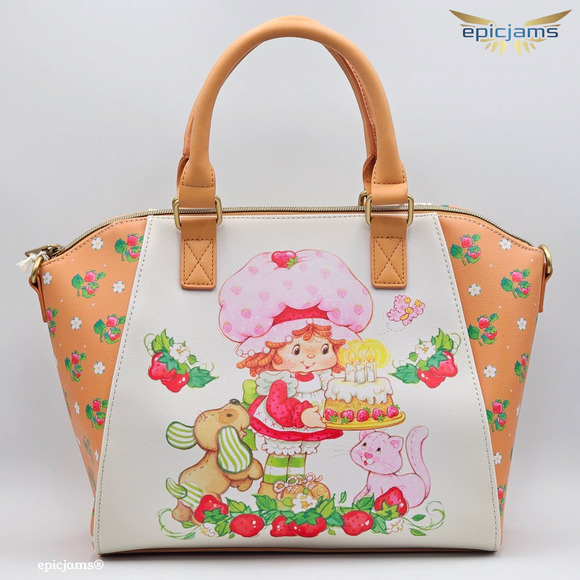 Loungefly Strawberry Shortcake & Friends Birthday Satchel Bag Purse New - Picture 1 of 5